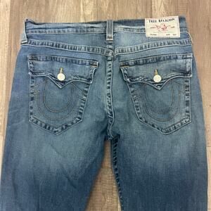 True Religion Men’s Rocco Flap SN Skinny Jeans – Wave Runner – Size 34